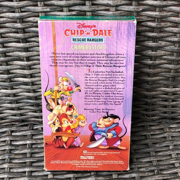 Chip 'N' Dale Rescue Rangers: Crimebusters VHS 1991 - Picture 2 of 4